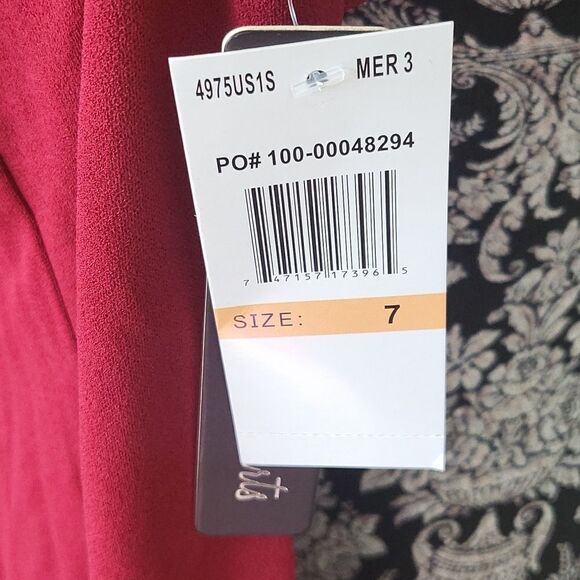 Women's Sequin Hearts Ruffle Back Scuba Gown, - Picture 5 of 5